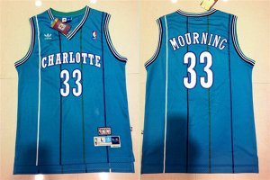 Maillot De Basket Charlotte Hornets Alonzo Mourning 33 Engrener Retro Vert